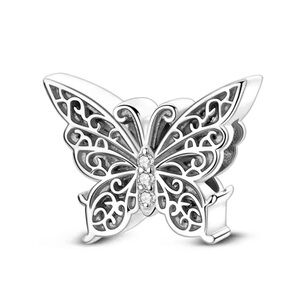 .925 Elegant Silver Butterfly Charm